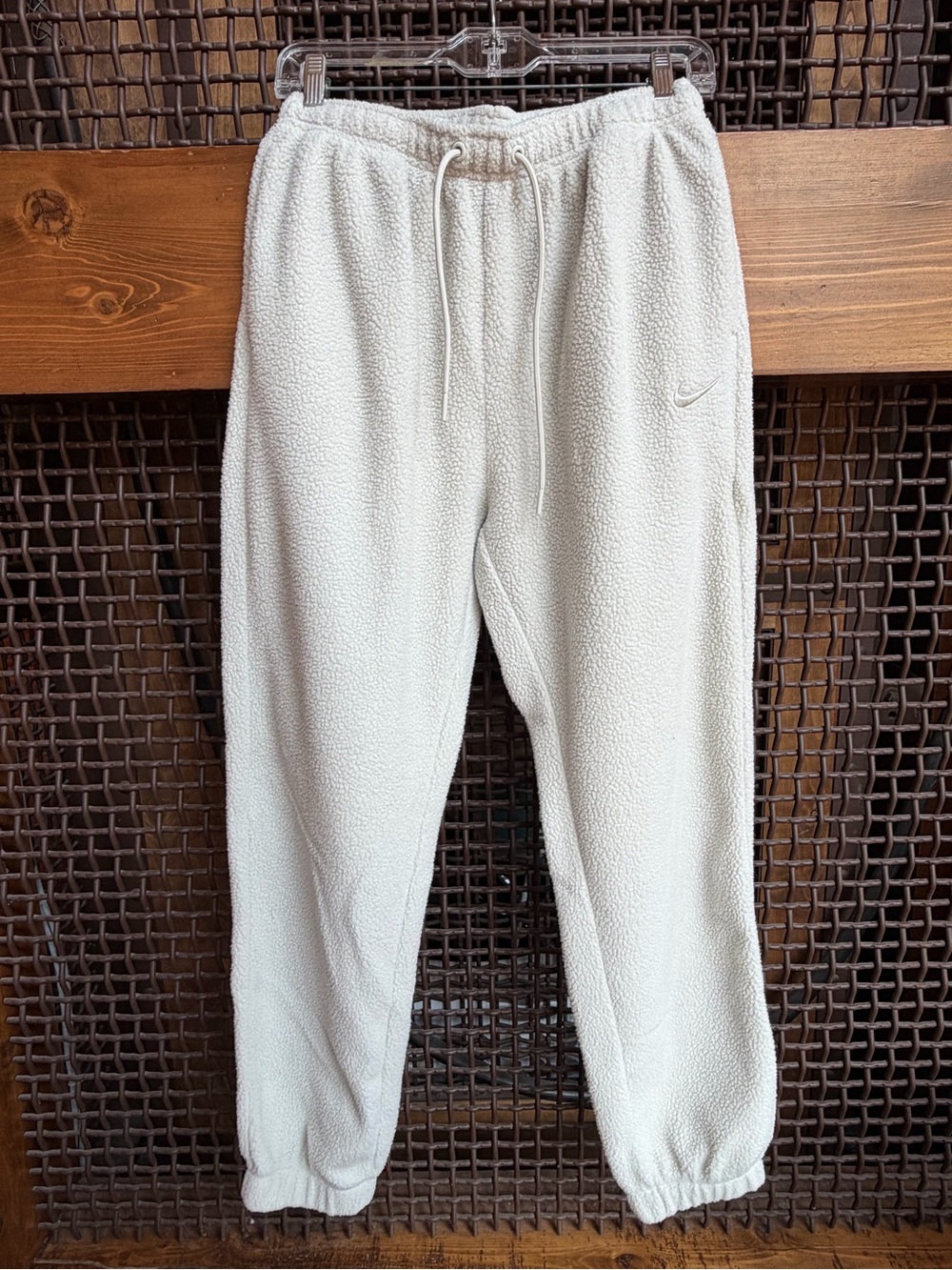 Nike Sherpa Fleece Jogger Sweatpants Cream Ivory Size S
